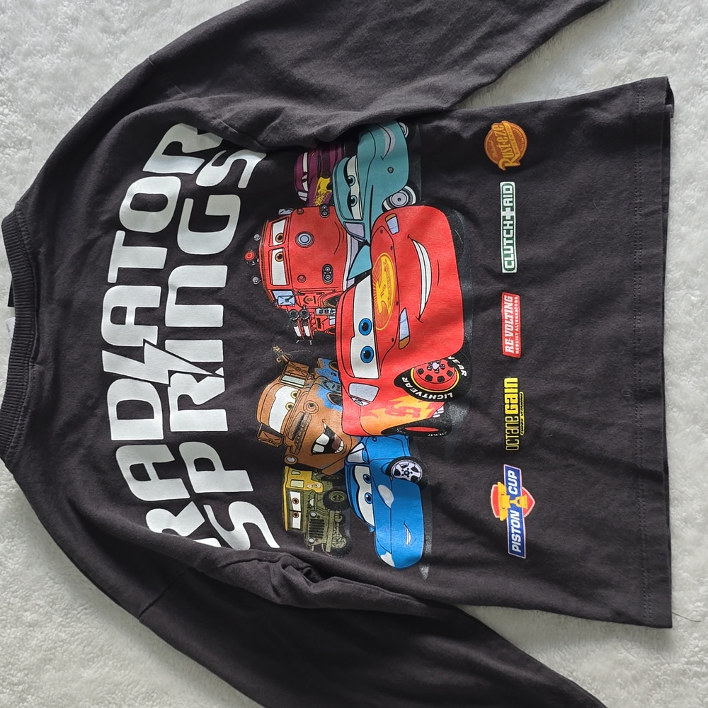 Zara Kids Long Sleeve Tee - Black with Cars Lightning Mcqueen Design - Picture 8 of 13